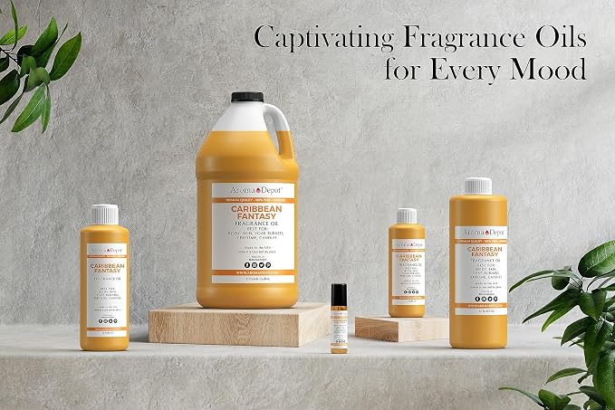 Caribbean Fantasy 4 oz. Fragrance Oil I Perfume I Skin Oil I Scented Oil. DIY Projects Such as Candles, Bath Bombs, Body Butters, Creams & Lotions. Few Drops in The Diffuser, Burners, or Warmers