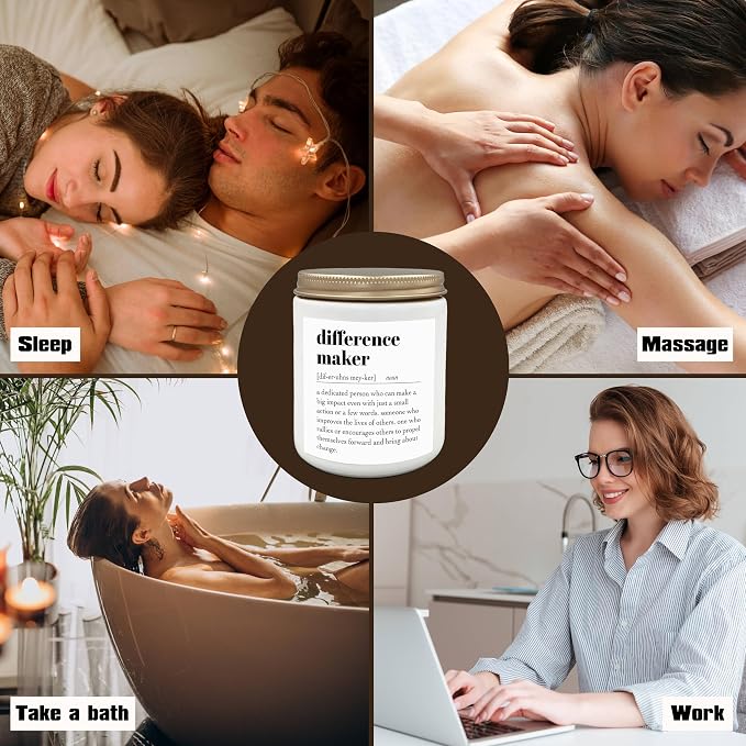 Difference Maker Candle - Boss Day Gifts, Funny & Appreciation Gifts for Mentor, Coach, Boss, Manager - Scented Jar Candles 8oz