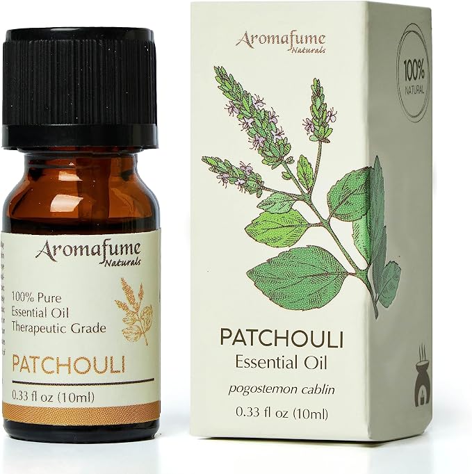 AROMAFUME Patchouli Essential Oil - 100% Natural, Therapeutic Grade Essential Oils - Pure, Harmonising Aromatherapy Oil for Home Diffusers - Gifts for Her - 10ml