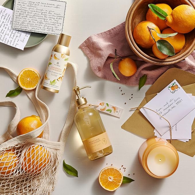Thymes Pura Refills, 2 Pack of Oil Diffuser Scents, Long-Lasting Diffuser Refills, Premium Home Fragrance with Notes of Mandarin, Coriander, Lemon & Warm Cedarwood (Pack of 2)
