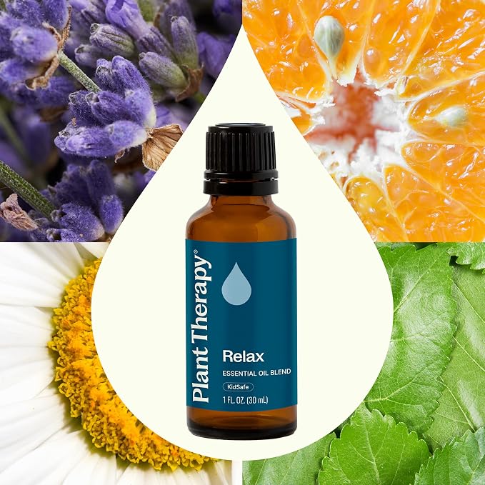 Plant Therapy Relax Essential Oil Blend, 30 mL (1 oz), 100% Pure, Undiluted, Great for Essential Oil Diffusers and Promoting Relaxation