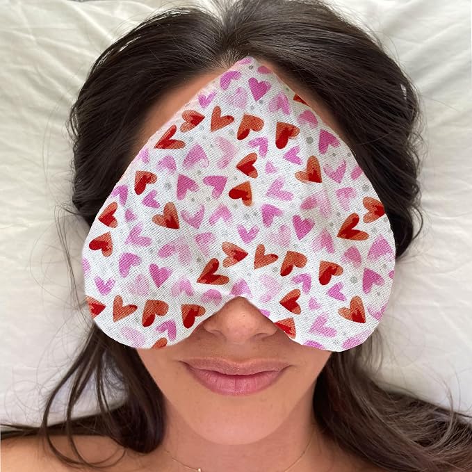 Stillnus Weighted Heart Eye Pillow with Organic Lavender & Flaxseed – Relaxation Gift for Women, Meditation Tool, Mindful Rest, Cooling Eye Mask, Wellness Self-Care Kit