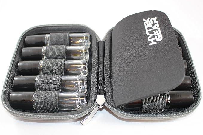 Essential Oil Carrying Case Holds 10 Bottles Perfect for Roller Bottles 5ml - 10ml Multiple Colors! (1 Pack, Gray)