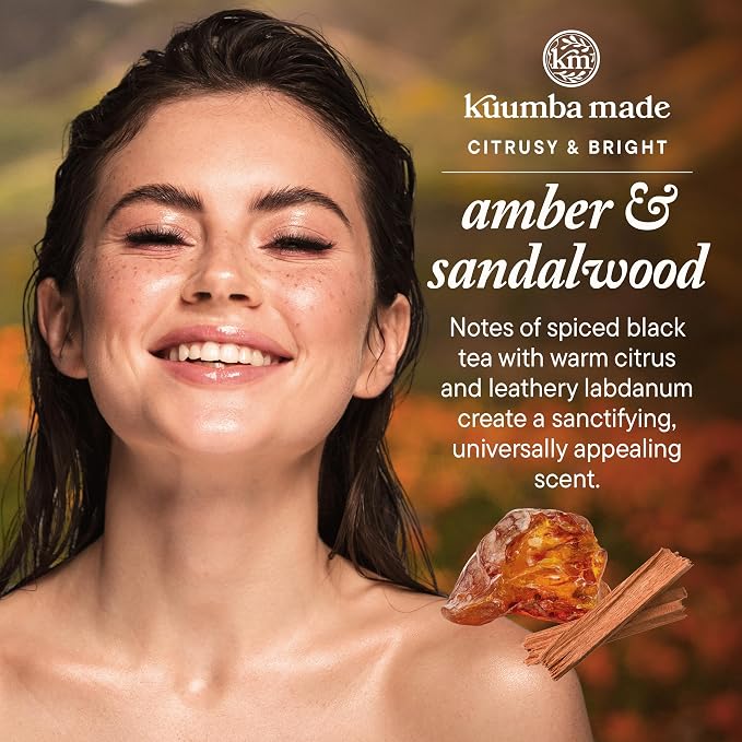 Kuumba Made Amber & Sandalwood Fragrance Oil, Long-Lasting Scented Oil Perfume Roller, Vegan, Alcohol-Free, 0.5 oz