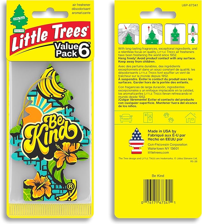 LITTLE TREES Car Air Freshener | Hanging Tree Provides Long Lasting Scent for Auto and Home | 24 Air Fresheners |Be Kind