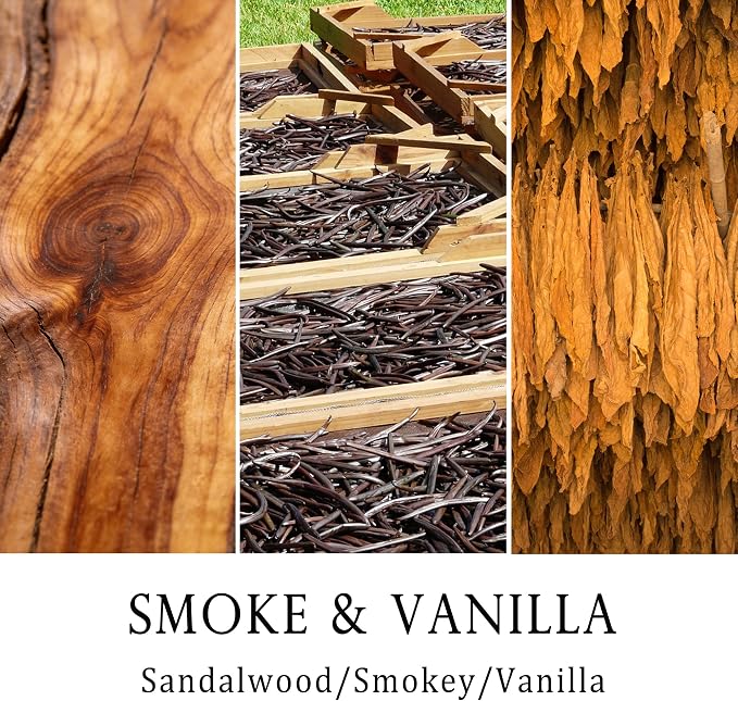 MILIVIXAY Candle for Men Smoke & Vanilla Scented Classic 9oz Jar Single Wick Candle, Soy Wax Candles for Consistent Burn, Over 50 Hours of Burn Time, Ideal for Creating Relaxing & Holiday Gifting.