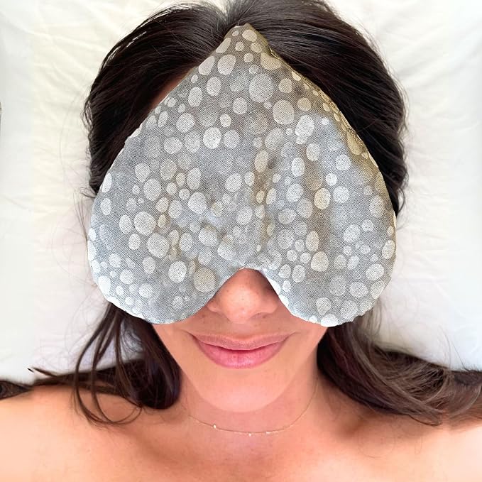 Stillnus Weighted Heart Eye Pillow with Organic Lavender & Flaxseed – Relaxation Gift for Women, Meditation Tool, Mindful Rest, Cooling Eye Mask, Wellness Self-Care Kit