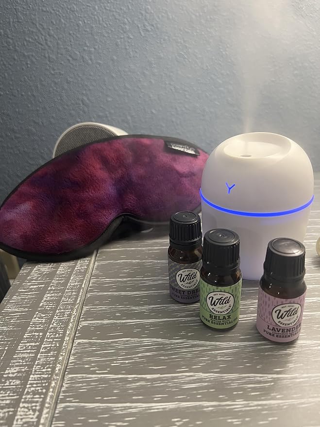 Wild Essentials 220ml Cool Mist Essential Oil Diffuser/Humidifier, Aromatherapy, Nightlight, Portable, USB Power, Auto Off, Room, Office, Car (Pink)
