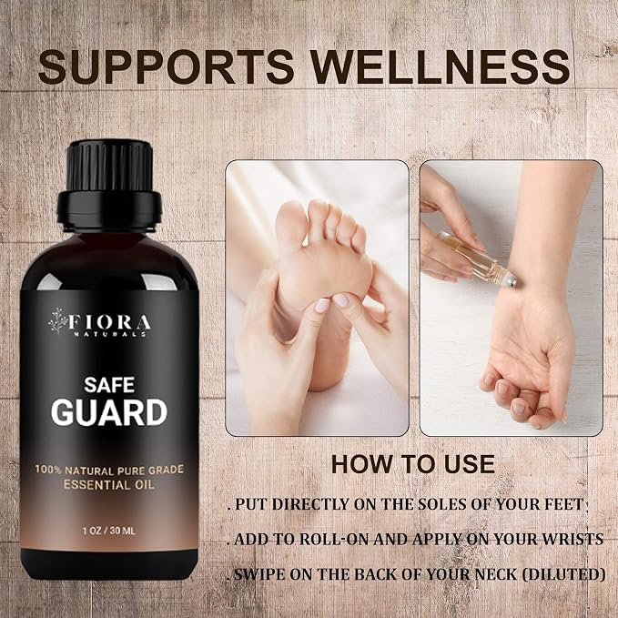 Immunity Essential Oil Blend for Health Shield Aromatherapy with Clove Cinnamon Lemon Rosemary & Eucalyptus Oil - Thieves and Robbers Safeguard Oil - Immune Support Blend - Diffuse or Apply