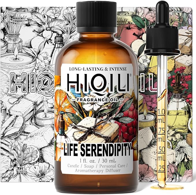 HIQILI Life Serendipity Fragrance Oil for Candle Making, Inspired by Chane. Chance, DIY Perfume, Bath Bombs, Aromatherapy, Long-Lasting Scent - 1 Fl Oz