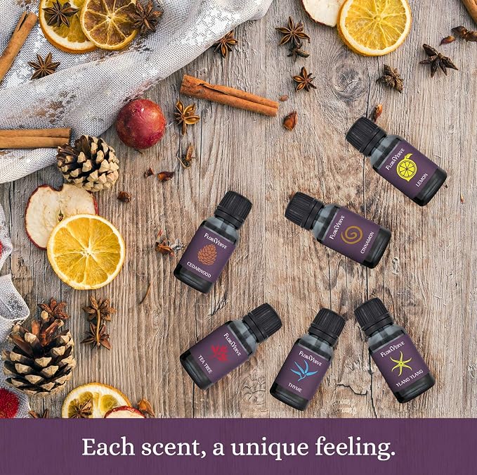 floraVerve Essential Oils Collection, Build Your Own Collection, 5 x15ml Natural Aromatherapy Essential Oils Customized Set (myFloraPack 5x15ml)