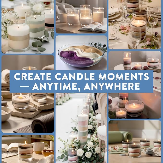 Pearled Candle Sand 10.5 oz (300g) – Midnight Ocean Scented Candle, Dark Blue Color, Relaxing Aromatherapy, Home Decor, Stress Relief, Long-Lasting Burn