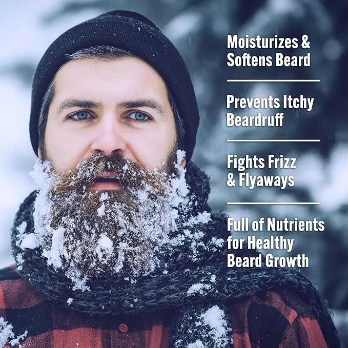 Bearded Mack Premium Beard Oil - The Icy Mack - Peppermint, Eucalyptus & Tea Tree - Softens, Removes Itch & Promotes Healthy Growth - Handcrafted in the USA, 1 oz