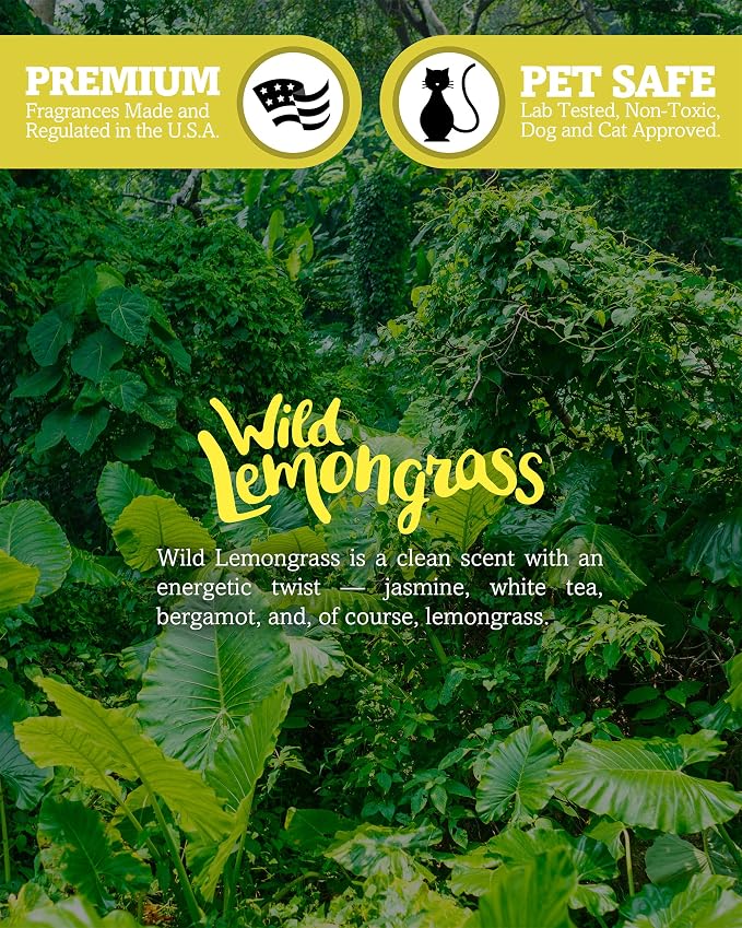 Wild Lemongrass Soy Votive Candles - Scented with Natural Fragrance Oils - 6 Yellow Natural Votive Candle Refills - Fresh & Clean Collection