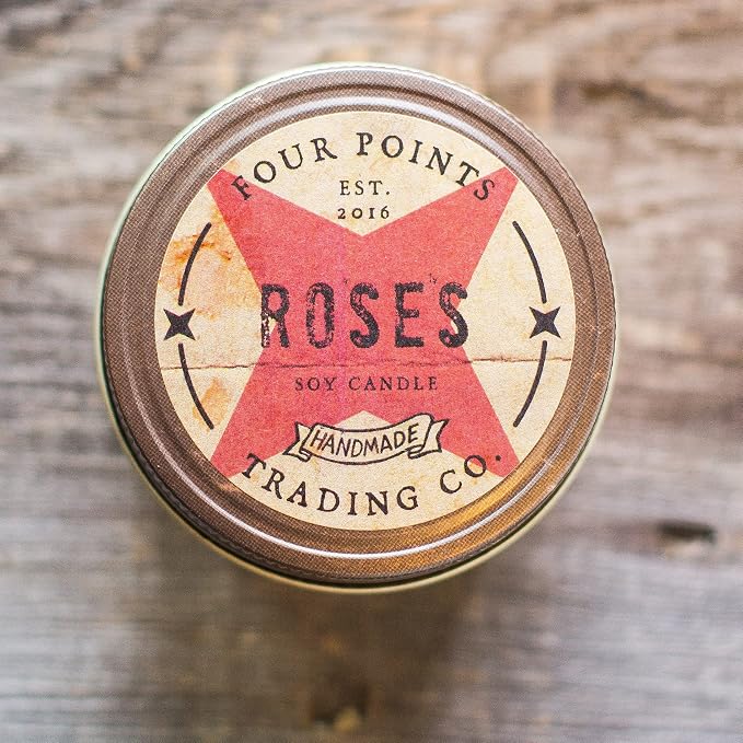 Rose 8 Oz Scented Soy Aromatherapy Candle w/Jar