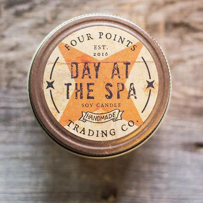 Day at The Spa 4 Oz Scented Soy Aromatherapy Candle w/Jar
